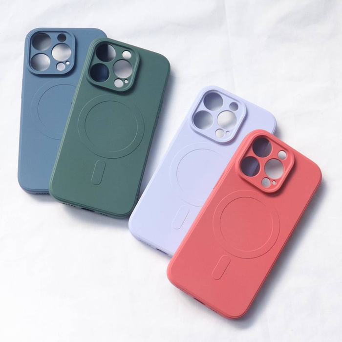Etui Silikonowe etui kompatybilne z MagSafe do iPhone 15 Pro Max  Silicone Case - różowe Case