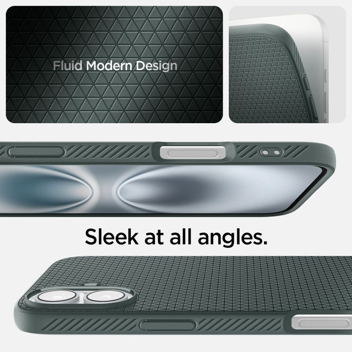 Etui iPhone 16 Spigen Liquid Air Abyss Green