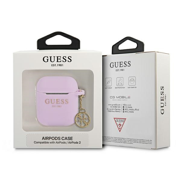 Etui GUESS Apple AirPods Cover Charm Collection 4G Fioletowy Case