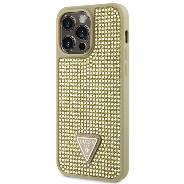 Etui Guess GUHCP14XHDGTPD iPhone 14 Pro Max 6.7" złoty/gold hardcase Rhinestone Triangle Case