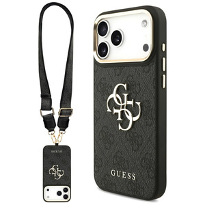 Etui Guess 4G Big 4G Classic Logo Big    Strap Metal Buttons do iPhone 17 Pro Max czarny