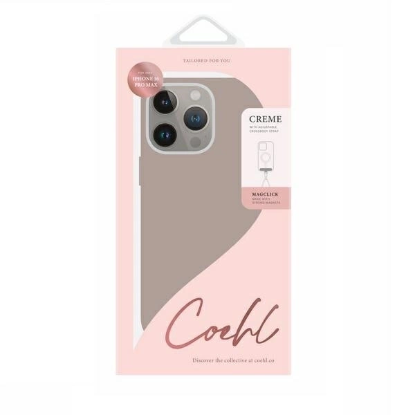 Etui UNIQ Coehl Creme iPhone 16 Pro Max 6.9" Magnetic Charging szary/taupe grey