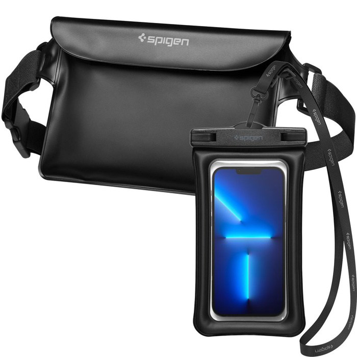 Etui Spigen A621 Universal Waterproof Case & Waist Bag Black