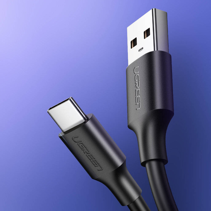 Ugreen kabel przewód USB - USB Typ C Quick Charge 3.0 3A 0,25m czarny (US287 60114)