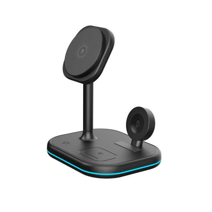 ŁADOWARKA TECH-PROTECT QI15W-A27 3IN1 MAGNETIC MAGSAFE WIRELESS CHARGER BLACK