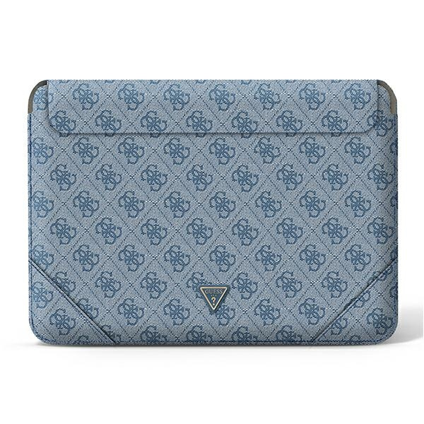 Torba GUESS Laptop 13 14 Sleeve 4G Uptown Triangle Logo Niebieski