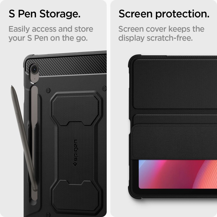 ETUI SPIGEN SAMSUNG GALAXY TAB S10 FE+ PLUS 13.1 X620 / X626B RUGGED ARMOR ”PRO” CZARNE