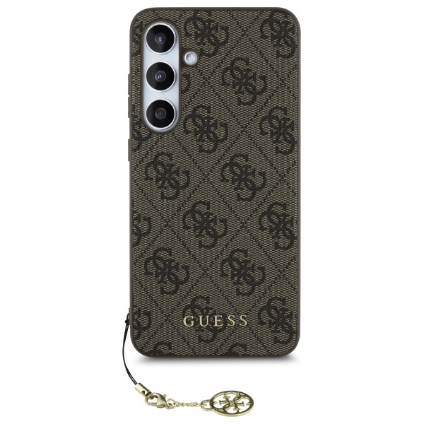 Etui Guess Samsung S24 FE brazowy/brown hardcase 4G Charms Collection
