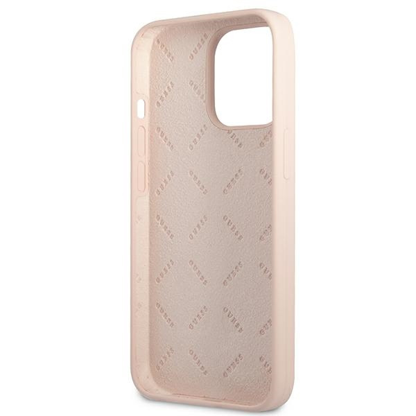 Etui GUESS Apple iPhone 13 Pro Max Silicone Triangle Różowy Hardcase