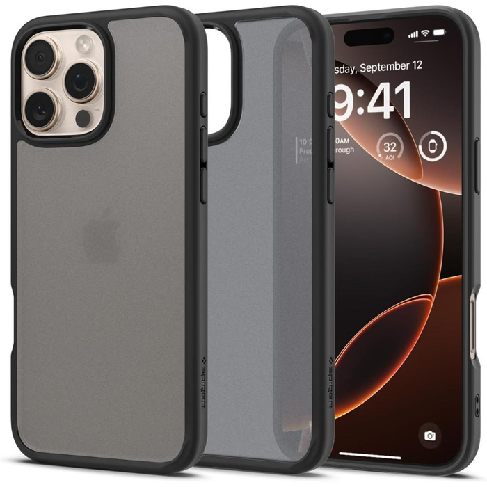 ETUI SPIGEN ULTRA HYBRID IPHONE 16 PRO MAX FROST BLACK