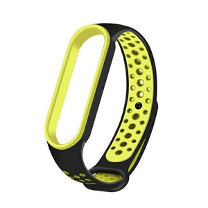 Beline pasek Mi Band 7/6/5czarny-zielony/black-green Design