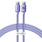Baseus Crystal Shine Series kabel przewód USB do szybkiego ładowania i transferu danych USB Typ C - USB Typ C 100W 1,2m fioletowy (CAJY000605)