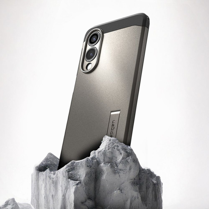 ETUI SPIGEN SAMSUNG GALAXY S25 EDGE TOUGH ARMOR MAGSAFE GUNMETAL