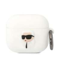 Karl Lagerfeld KLA3RUNIKH AirPods 3 cover biały/white Silicone Karl Head 3D