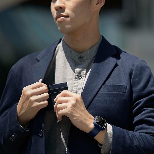 Etui UNIQ Moduo Apple Watch 9 8 7 6 SE 2022 44mm 45 mm Niebieskie