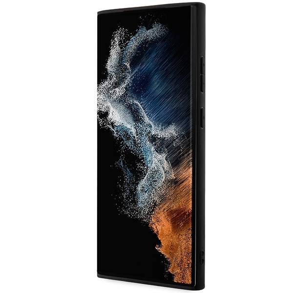 Etui BMW BMHCS23L22PTDK S23 Ultra S918 czarny/black Leather Stamp Tricolor Case