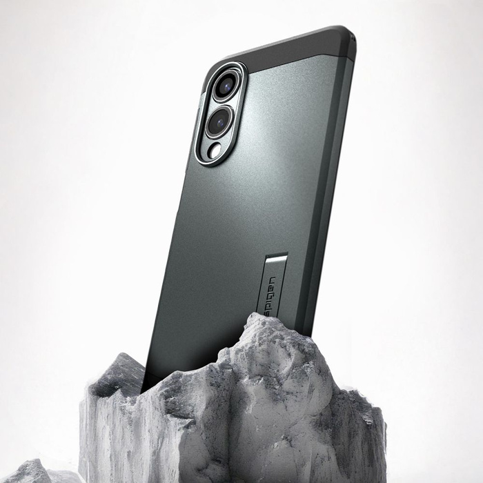 ETUI SPIGEN SAMSUNG GALAXY S25 EDGE TOUGH ARMOR MAGSAFE ABYSS GREEN