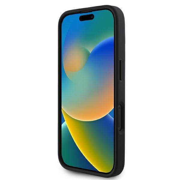 Etui Karl Lagerfeld iPhone 16 6.1" czarny/black hardcase 3D Rubber Signature