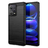 Etui Carbon Case etui do Xiaomi Redmi Note 12 Pro+ elastyczny silikonowy karbonowy pokrowiec czarne Case