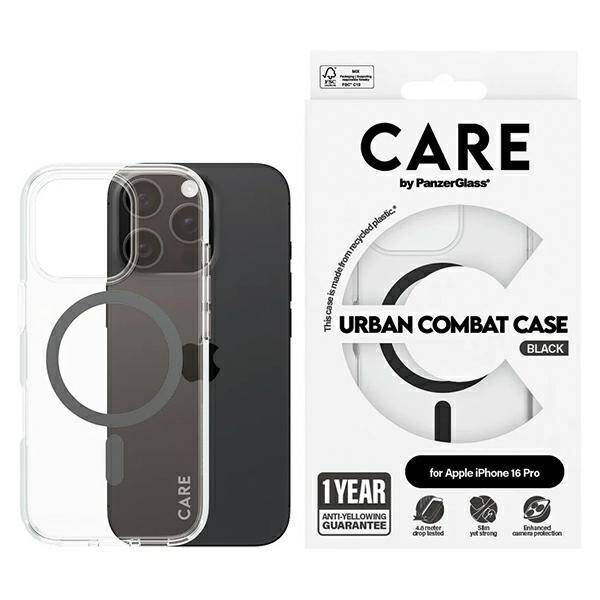 Etui CARE by PanzerGlass Flagship Case iPhone 16 Pro 6.3"" czarny/black MagSafe 1346