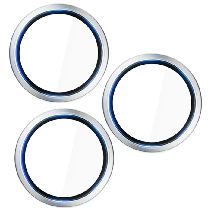 Ochrona na obiektyw aparatu 3MK iPhone 17 Pro /17 Pro Max HARDY Lens Protection Pro Srebrny