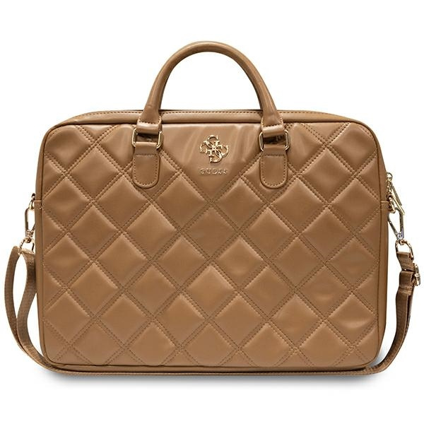Guess Torba GUCB15ZPSQSSGW 16" brązowy/brown Quilted 4G