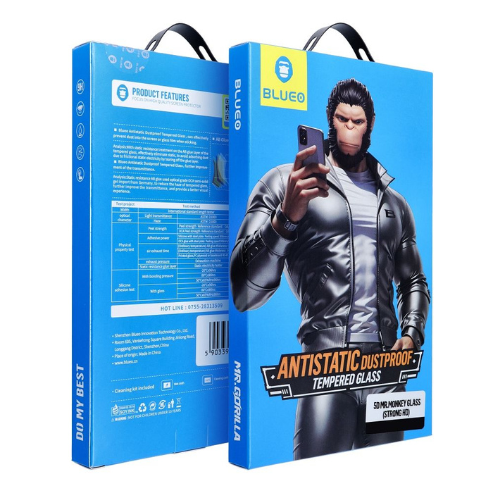 Szkło Hartowane 5D Mr. Monkey Glass - Apple iPhone 17 Pro czarny (Strong HD)