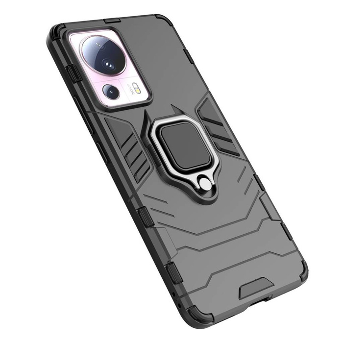 Etui Ring Armor etui do Xiaomi 13 Lite pancerny pokrowiec uchwyt magnetyczny ring czarne Case