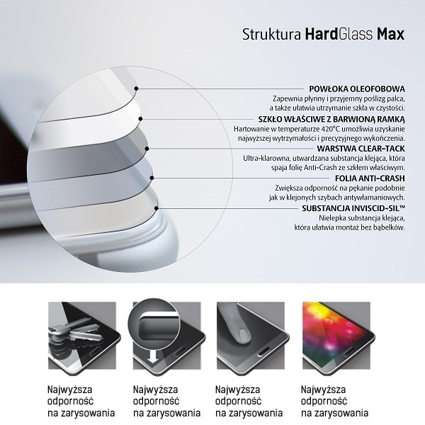 SZKŁO Hartowane 3MK Hardglass MAX 3D Galaxy S8 Black