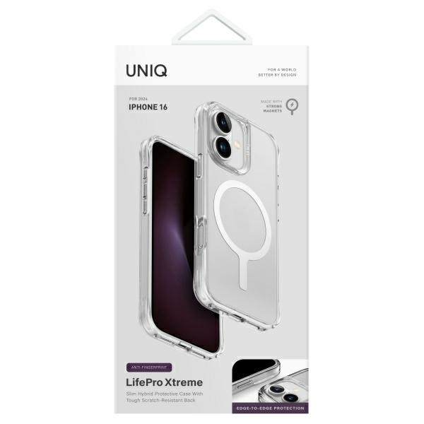UNIQ etui LifePro Xtreme iPhone 16 6.1" Magclick Charging przezroczysty/frost clear