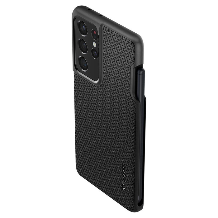 Etui SPIGEN Galaxy S21 Ultra Liquid Air Pen Matte Black Czarne Case