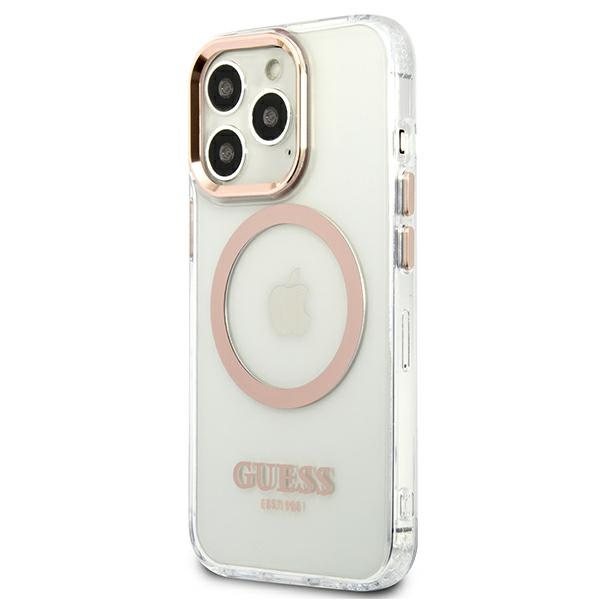 Etui GUESS Apple iPhone 13 Pro Max Metal Outline Magsafe Złoty Hardcase