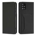 Magnet Card Case etui do Samsung Galaxy A12 5G pokrowiec portfel na karty kartę podstawka czarny