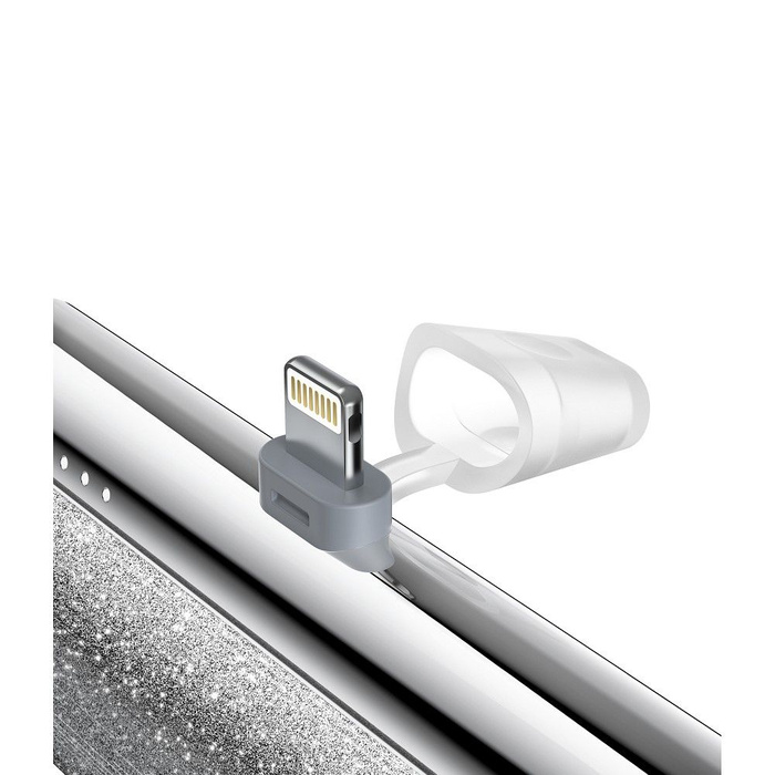 VEGER powerbank 5000 mAh z wbudowanym złączem Typ C PD QC3.0 2,4A 12W PlugOn (W0573) srebrny