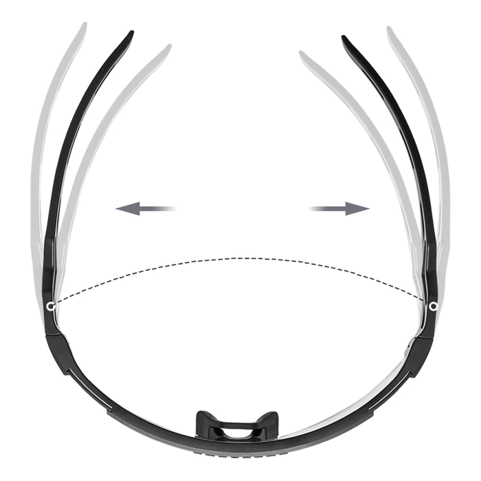 Okulary rowerowe Rockbros fotochromowe, z ochroną UV i wkładką korekcyjną - przezroczyste czarne