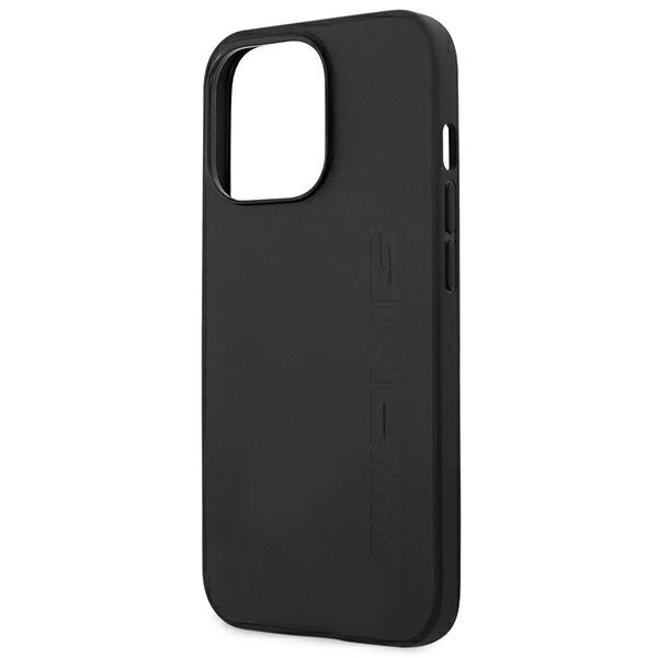 Etui AMG iPhone 14 Pro 6,1" czarny/black hardcase Leather Hot Stamped