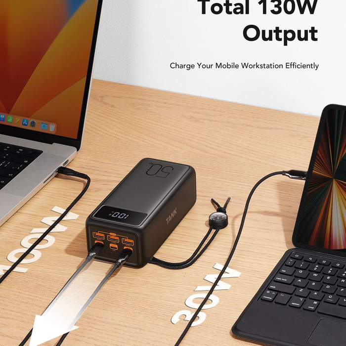 Powerbank Veger Tank Boost (W5001C) PD QC3.0 5A 130W 56000 mAh czarny