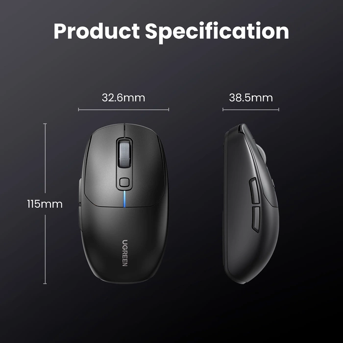 Mysz bezprzewodowa UGREEN MU103 (czarna)