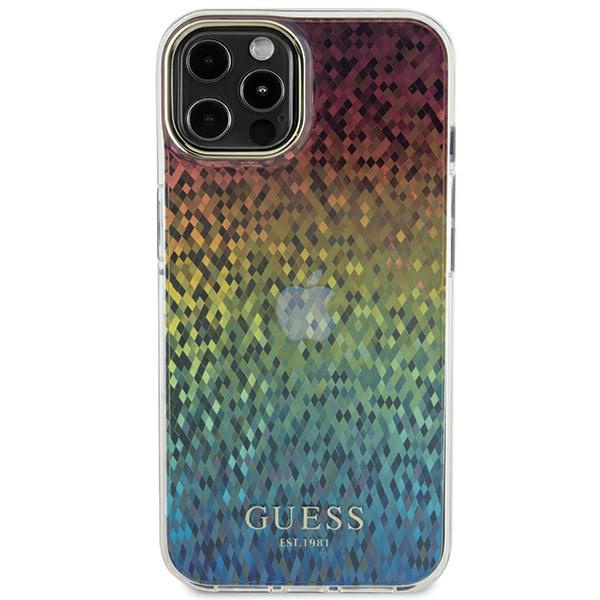 Etui Guess GUHCP12MHDECMI iPhone 12/12 Pro 6.1" wielokolorowy hardcase IML Faceted Mirror Disco Iridescent Case
