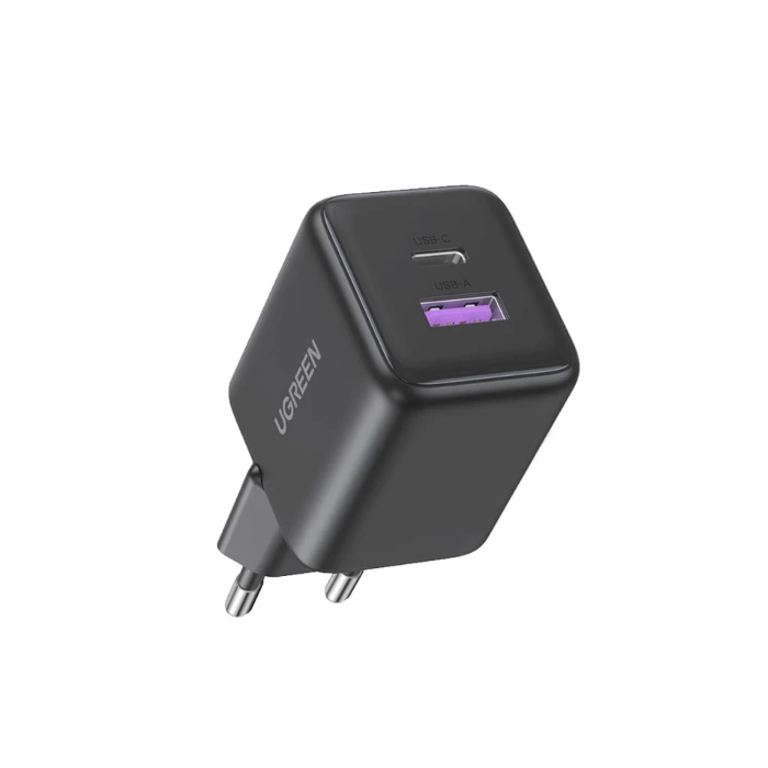 Ładowarka sieciowa Ugreen X516 30W GaN 1x USB-A 1x USB-C - szara