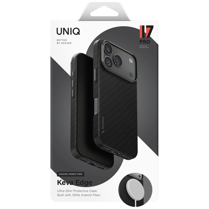Etui UNIQ Keva EDGE do iPhone 17 Pro     Magclick Charging czarny