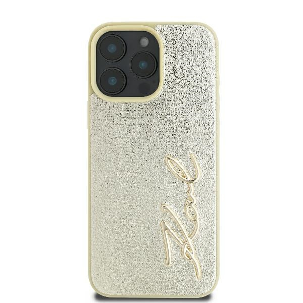 Etui Karl Lagerfeld iPhone 16 Pro 6.3" złoty/gold hardcase Metal Signature
