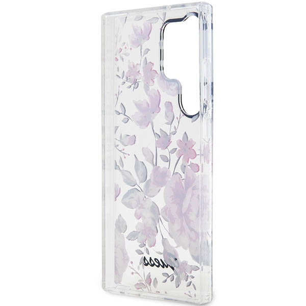 Etui Guess Guhcs23lhcfwst S23 Ultra S918 Biały/white Hardcase Flower Collection Case
