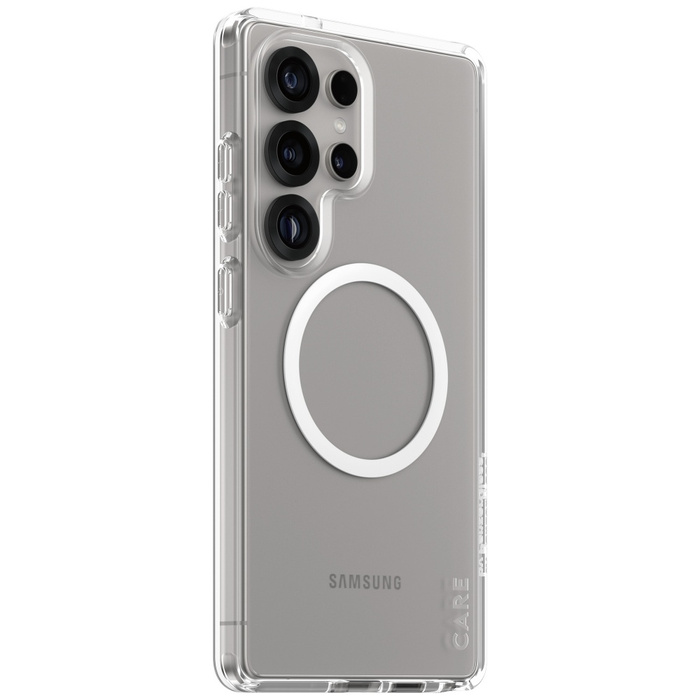 Etui CARE by PanzerGlass Flagship Urban   Combat White QI do Samsung Galaxy S25 Ultra przezroczysty