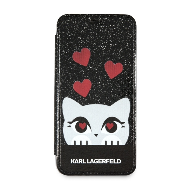 Etui KARL LAGERFELD Apple iPhone X Book Valentine Czarny Case