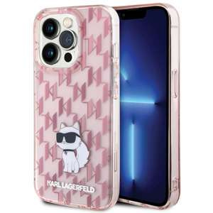 Etui Karl Lagerfeld KLHCP15LHNCMKLP iPhone 15 Pro 6.1" różowy/pink hardcase Monogram Choupette Case
