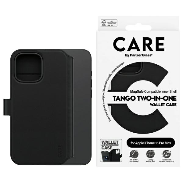 Etui CARE by PanzerGlass Feature Tango   2in1 Wallet iPhone 16 Pro Max 6.9" MagSafe czarny/black 1332