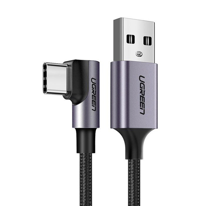 Kątowy kabel USB-C UGREEN 3A Quick Charge 3.0 1m