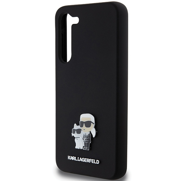 Etui Karl Lagerfeld KLHCS23MSMHKCNPK Galaxy S23+ S916 hardcase czarny/black Silicone Karl&Choupette Metal Pin