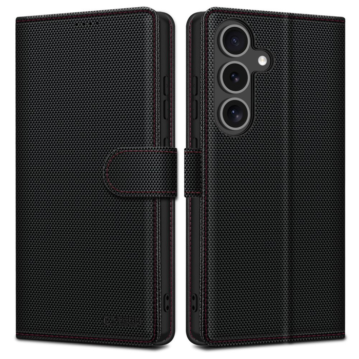 Etui TECH-PROTECT WALLET RS GALAXY S25 BLACK/RED
